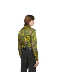 Dries Van Noten Green And Yellow Cardinale Floral Shirt