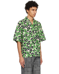 DSQUARED2 Green Graphic Shoulder Shirt