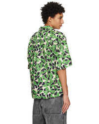 DSQUARED2 Green Graphic Shoulder Shirt
