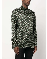John Richmond Kaleidoscopic Print Long Sleeve Shirt