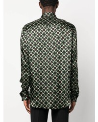 John Richmond Kaleidoscopic Print Long Sleeve Shirt