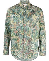 MC2 Saint Barth Palm Tree Print Cotton Shirt