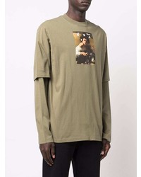 Off-White Caravaggio Boy Print Layered Sleeve T Shirt