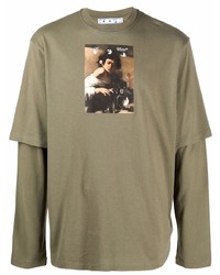 Off-White Caravaggio Boy Print Layered Sleeve T Shirt