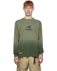 AAPE BY A BATHING APE Green Cotton Long Sleeve T Shirt