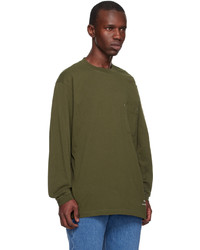 Barbour Khaki And Wander Edition Long Sleeve T Shirt