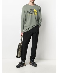 The North Face Logo Print Long Sleeved T Shirt