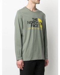 The North Face Logo Print Long Sleeved T Shirt