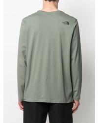 The North Face Logo Print Long Sleeved T Shirt