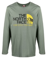 The North Face Logo Print Long Sleeved T Shirt