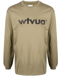 WTAPS Logo Print Long Sleeved T Shirt