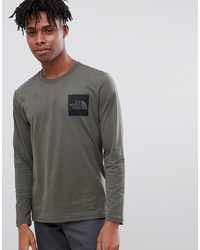 The North Face Long Sleeve Fine T Shirt In Green