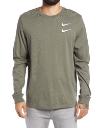 Nike Swoosh Embroidered Long Sleeve Graphic Tee