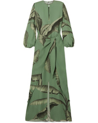 Johanna Ortiz Spirit Aloha Printed Silk Tte Maxi Dress