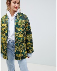 ASOS DESIGN Quilted Jacket In Scarf Print