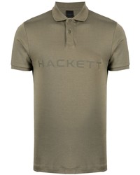 Hackett Logo Print Cotton Polo Shirt