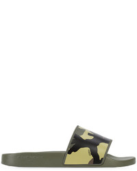 Givenchy Camouflage Print Slides