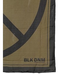 BLK DNM Peace Sign Printed Silk Scarf