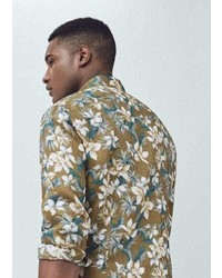 Mango Outlet Slim Fit Floral Print Shirt
