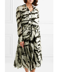 Joseph Seldon Zebra Print Silk Dress