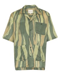 Nicholas Daley Aloha Striped Short Sleeve Shirt