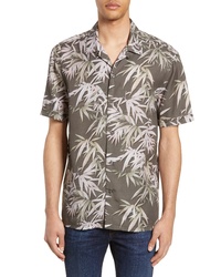 French Connection Bamboo Print Camp Shirt
