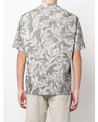 Z Zegna Botanical Print Short Sleeved Shirt
