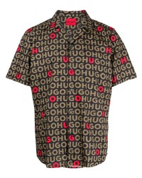 Hugo Logo Print Cotton Shirt