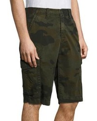 True Religion Trooper Patch Camouflage Printed Shorts