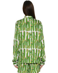 Sanchita Cactus Printed Silk Twill Shirt
