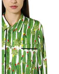 Sanchita Cactus Printed Silk Twill Shirt