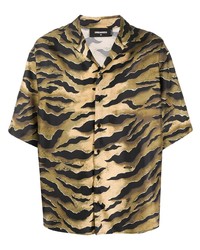 DSQUARED2 Tiger Print Silk Shirt