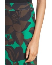 Milly Classic Floral Print Midi Skirt
