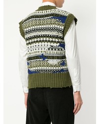 MSGM Distressed Sweater Vest