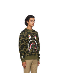 BAPE Green 1st Camo Shark Sweatshirt
