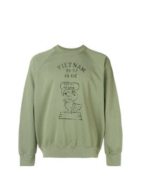 Wild Donkey Snoopy Character Print Sweatshirt