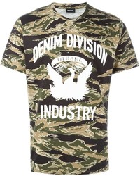 Diesel Camouflage Print T Shirt