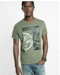 Express Inverse Lion Graphic T Shirt