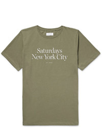 Saturdays Nyc Miller Standard Printed Cotton Jersey T Shirt