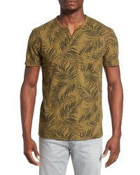 Lucky Brand Palm Print Notch T Shirt