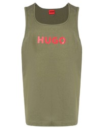 Hugo Logo Print Sleeveless Vest Top