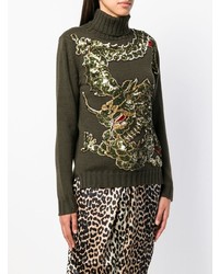 P.A.R.O.S.H. Sequinned Dragon Embroidery Jumper