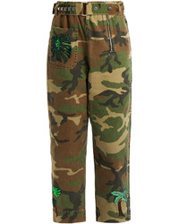 Marc Jacobs Patch Appliqu Camouflage Print Trousers
