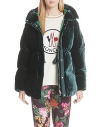 Moncler Butor Hooded Velvet Down Coat