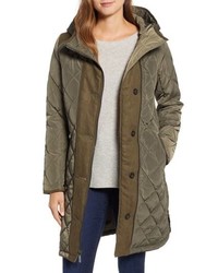 Kensie Button Side Quilted Jacket