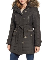 London Fog Down Coat With Faux