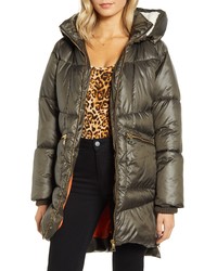 Kendall & Kylie Faux Hooded Puffer Jacket