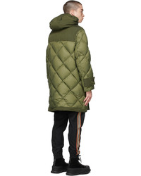 Burberry Green Recycled Nylon Diamond Quilted Coat