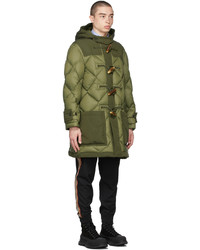 Burberry Green Recycled Nylon Diamond Quilted Coat