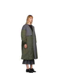 Enfold Green Twill Mix Fabric Coat